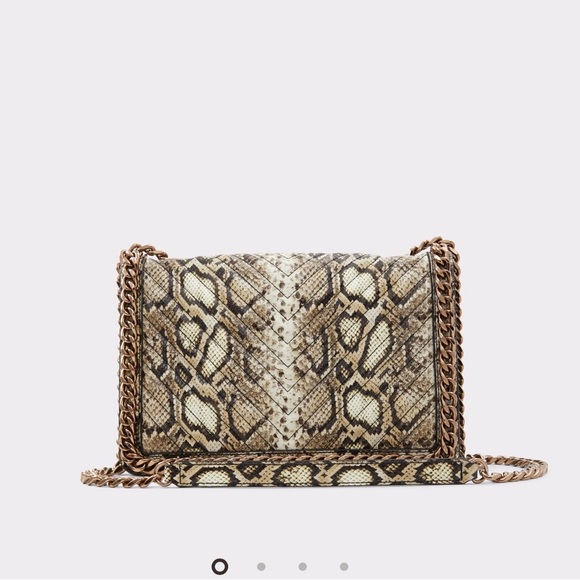 ALDO- Greenwald-Snakeskin Chain Shoulder Bag - Picture 1 of 12